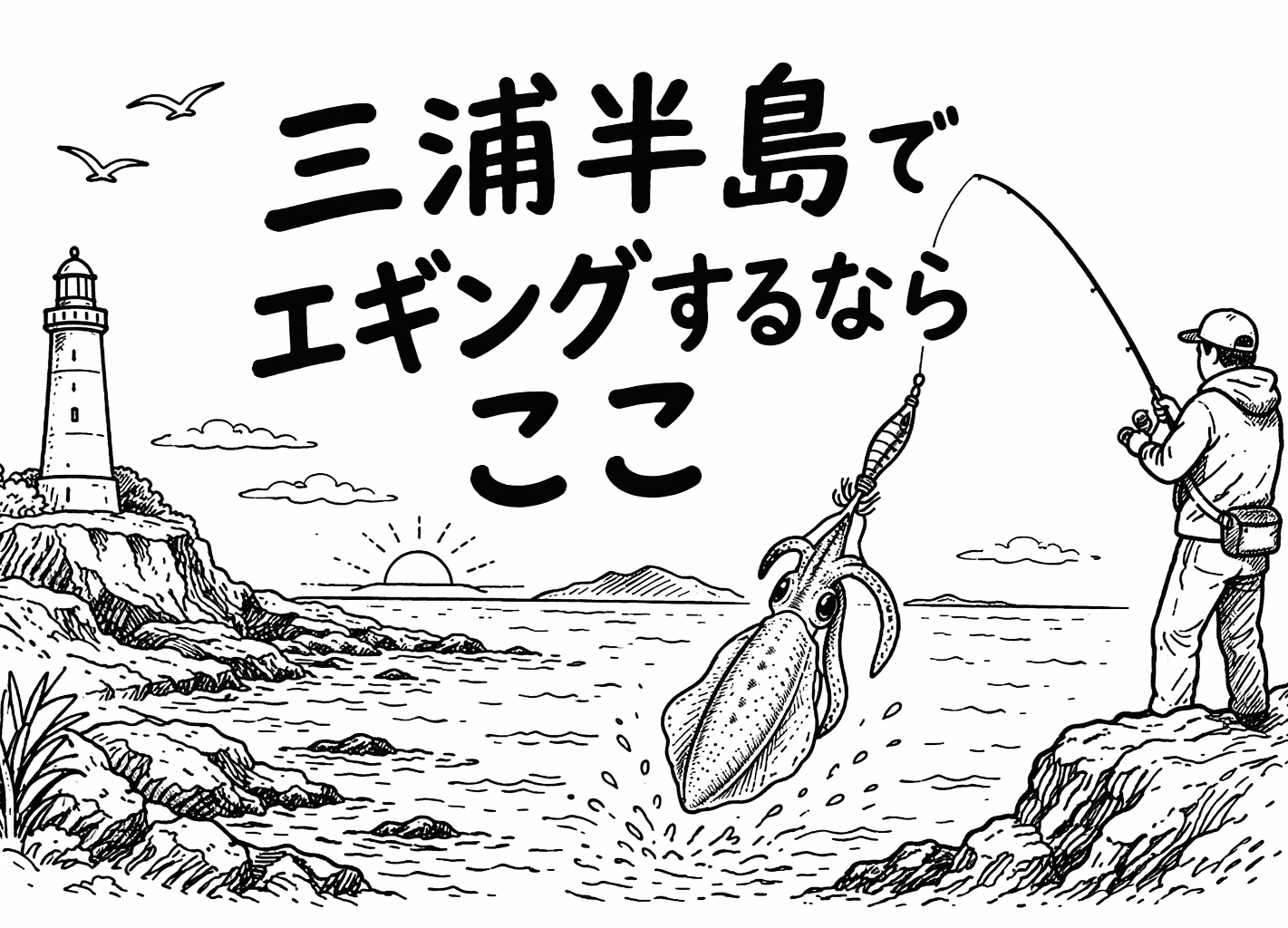 三浦半島でエギング