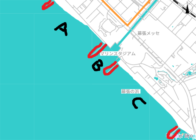 幕張海浜公園(浜田川河口、幕張の浜)