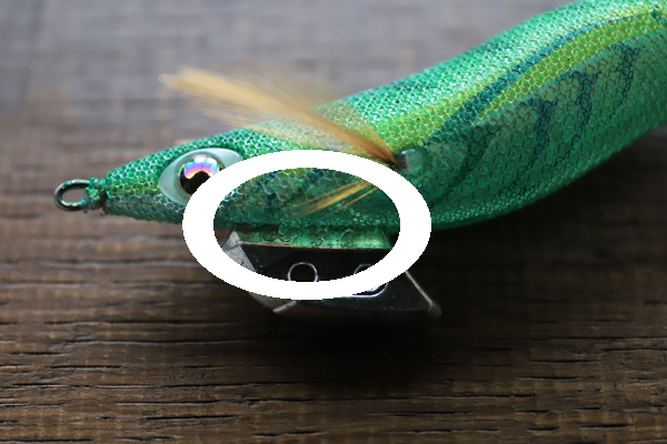 エギの姿勢・シンカー