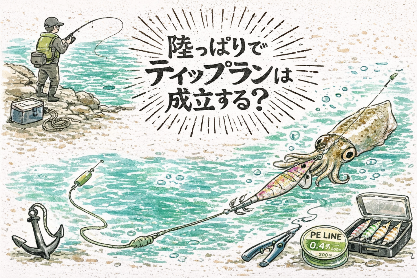 陸っぱりでティップランは成立する？